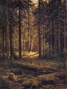 Ivan Shishkin Conifer-Sunshine oil painting artist